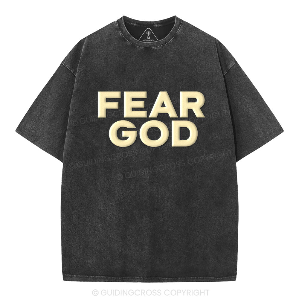 Fear God Christian Puff Printed Washed T-Shirt