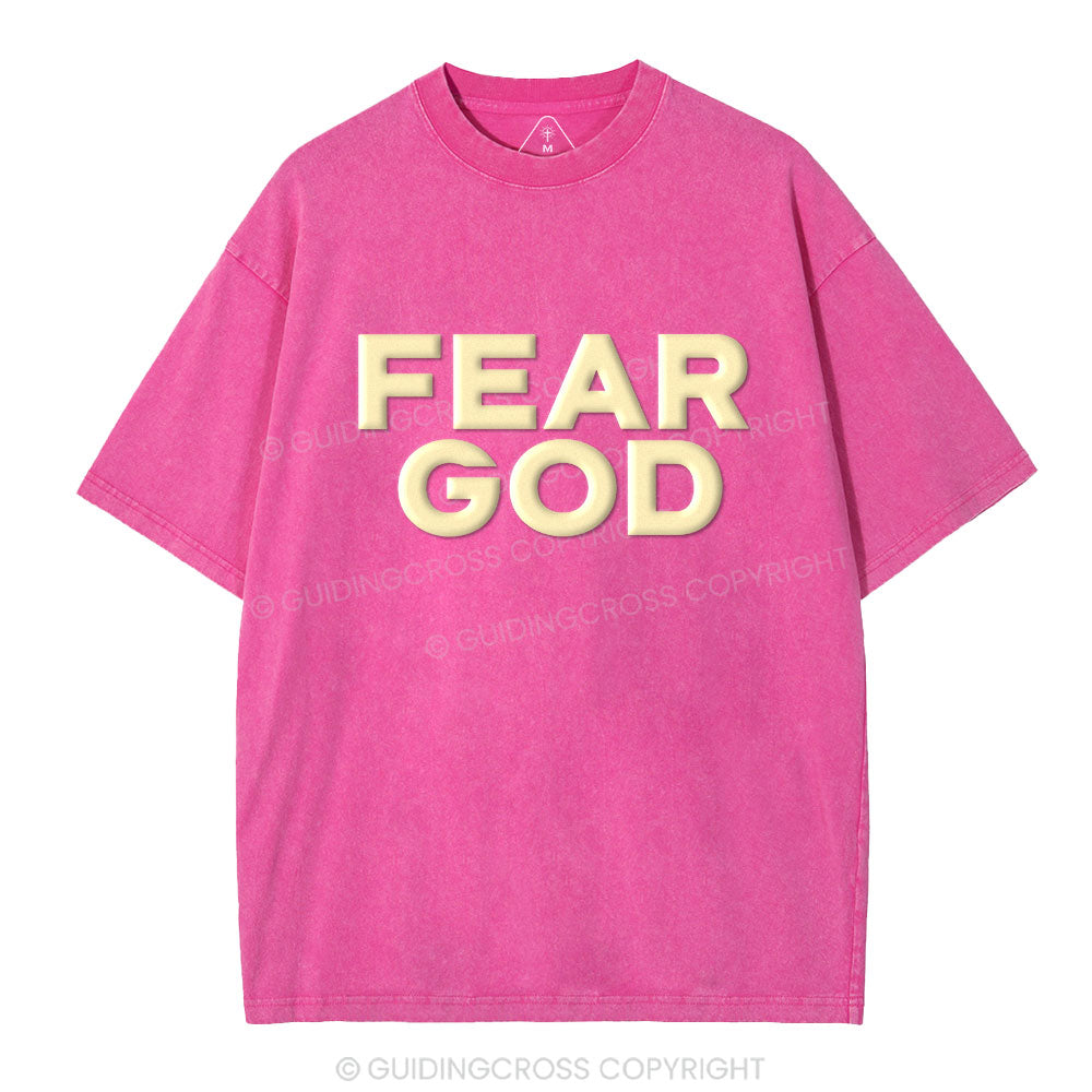 Fear God Christian Puff Printed Washed T-Shirt