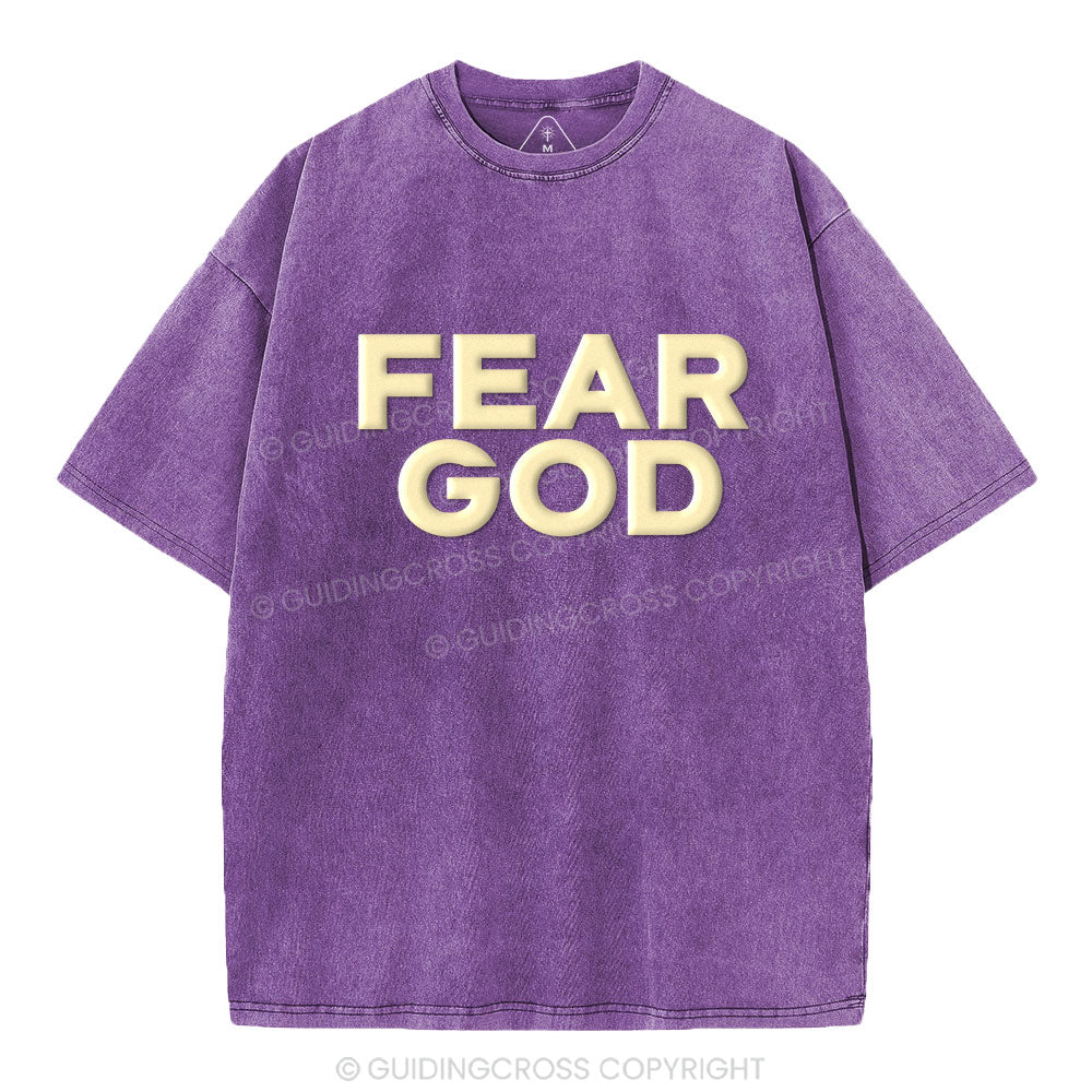 Fear God Christian Puff Printed Washed T-Shirt