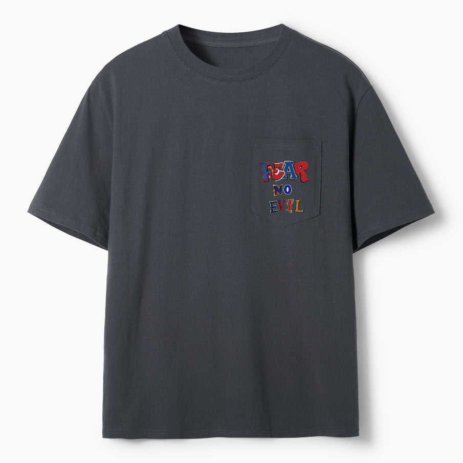 Fear No Evil Christian Unisex Pocket T-Shirt