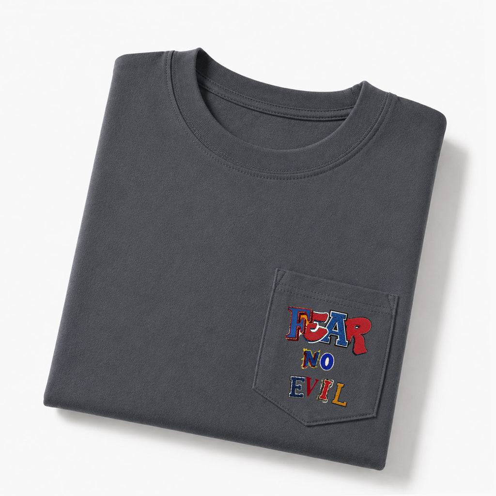 Fear No Evil Christian Unisex Pocket T-Shirt