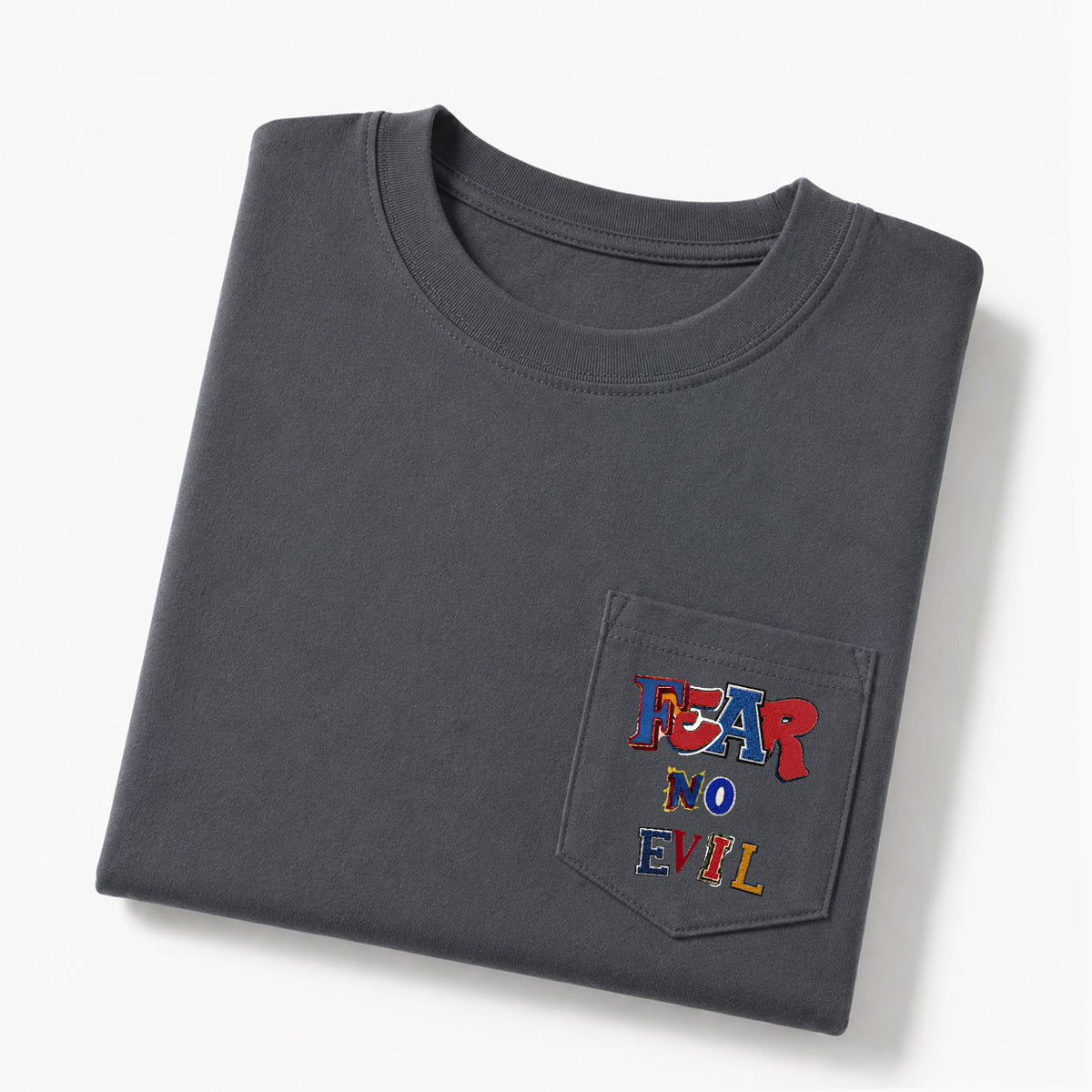 Fear No Evil Christian Unisex Pocket T-Shirt