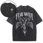 Fear No Evil Christian Washed T-Shirt
