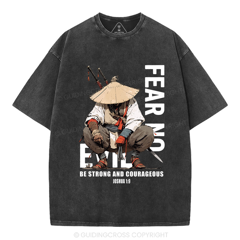 Fear No Evil Christian Washed T-Shirt