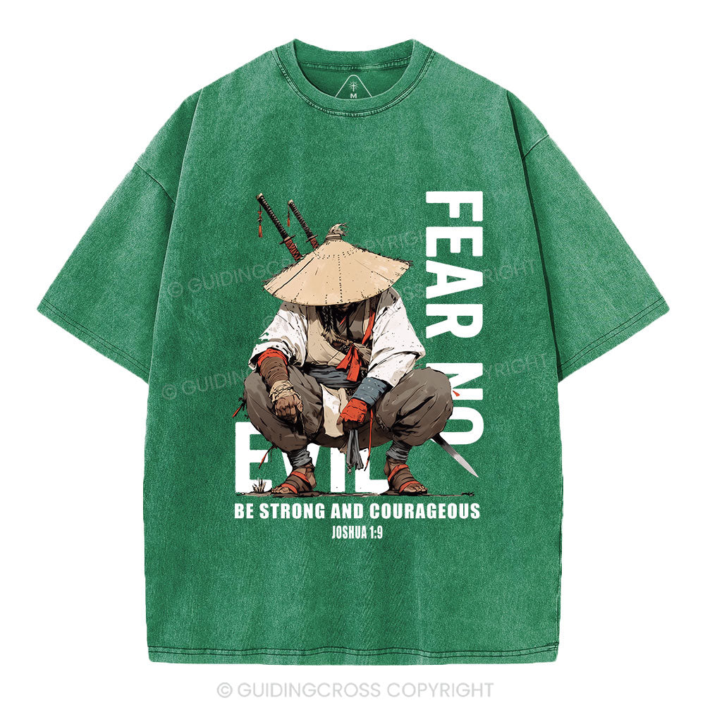 Fear No Evil Christian Washed T-Shirt
