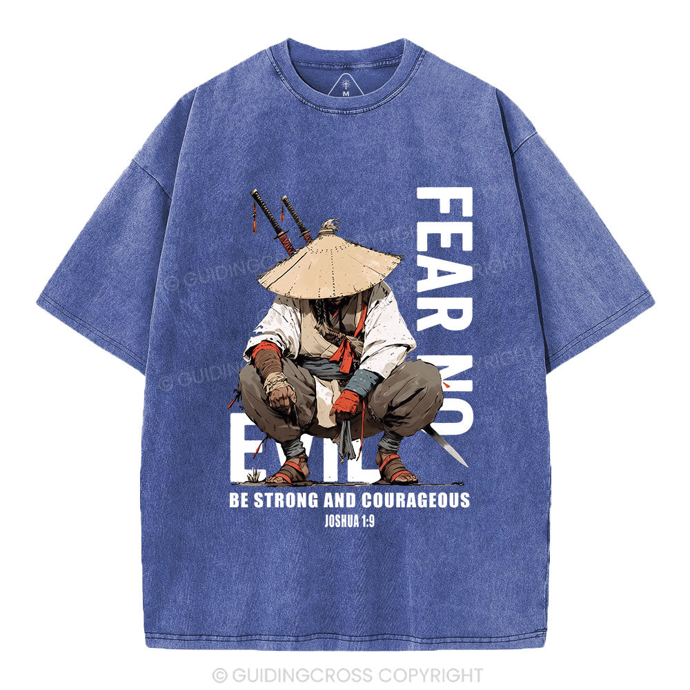 Fear No Evil Christian Washed T-Shirt