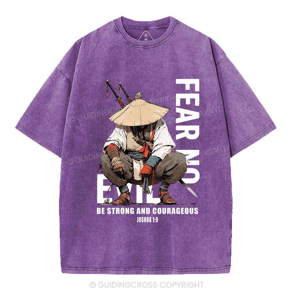 Fear No Evil Christian Washed T-Shirt