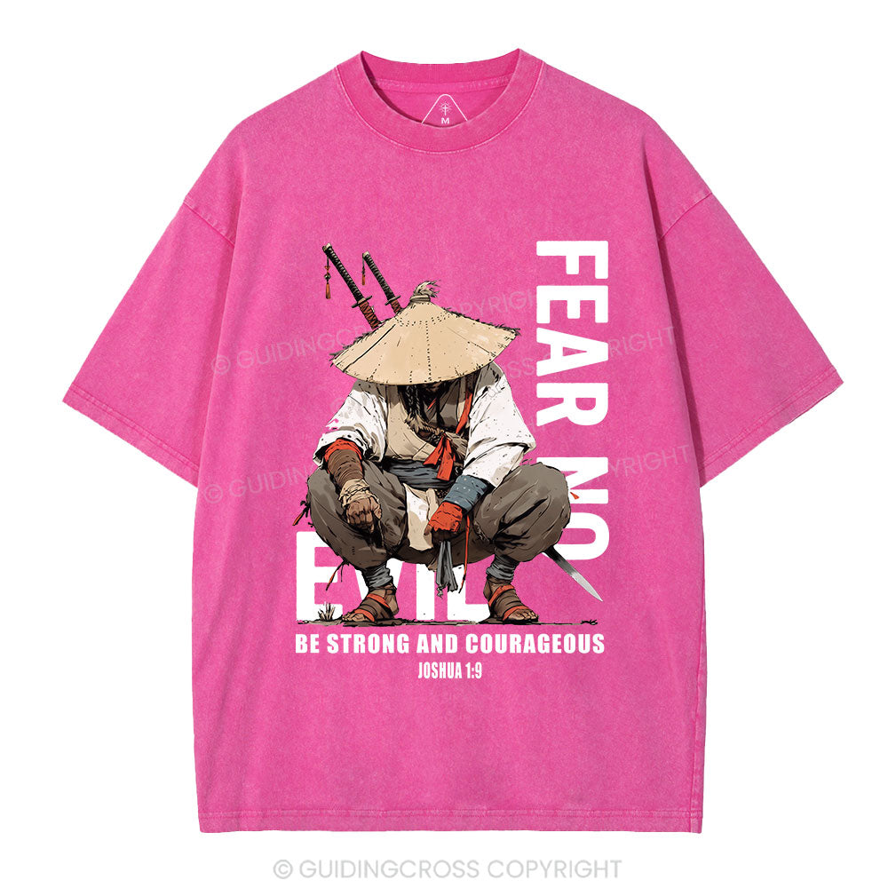 Fear No Evil Christian Washed T-Shirt
