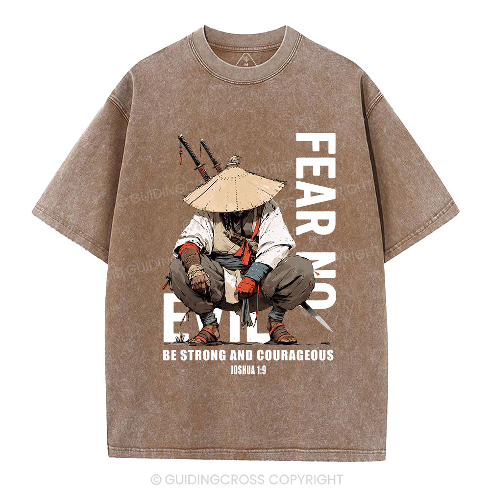 Fear No Evil Christian Washed T-Shirt