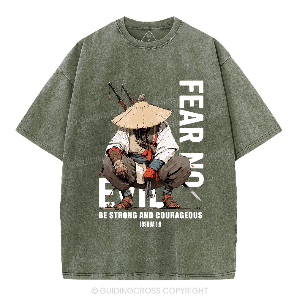 Fear No Evil Christian Washed T-Shirt
