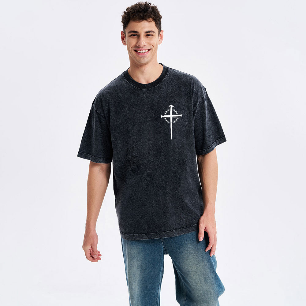 Fear No Evil Christian Washed T-Shirt