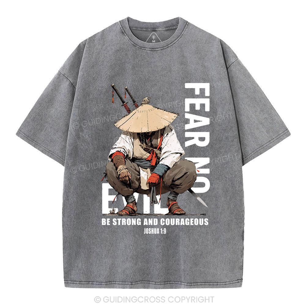 Fear No Evil Christian Washed T-Shirt