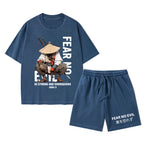 Fear No Evil Christian Washed T-Shirt & Shorts