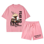 Fear No Evil Christian Washed T-Shirt & Shorts