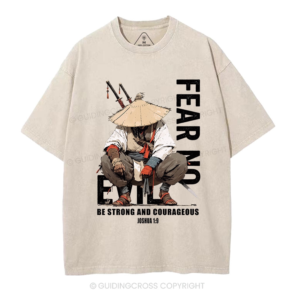 Fear No Evil Christian Washed T-Shirt