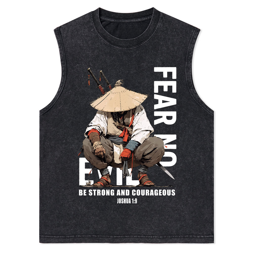 Fear No Evil Christian Washed Tank Top