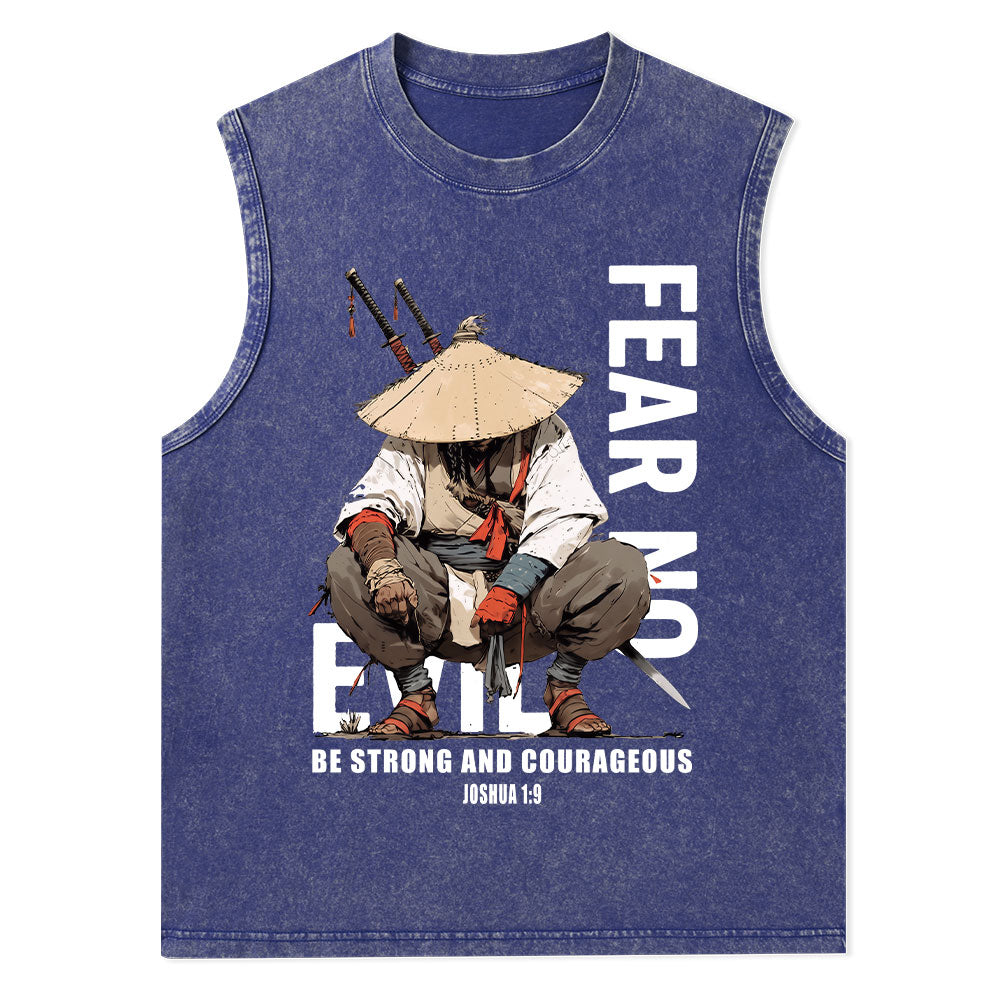 Fear No Evil Christian Washed Tank Top