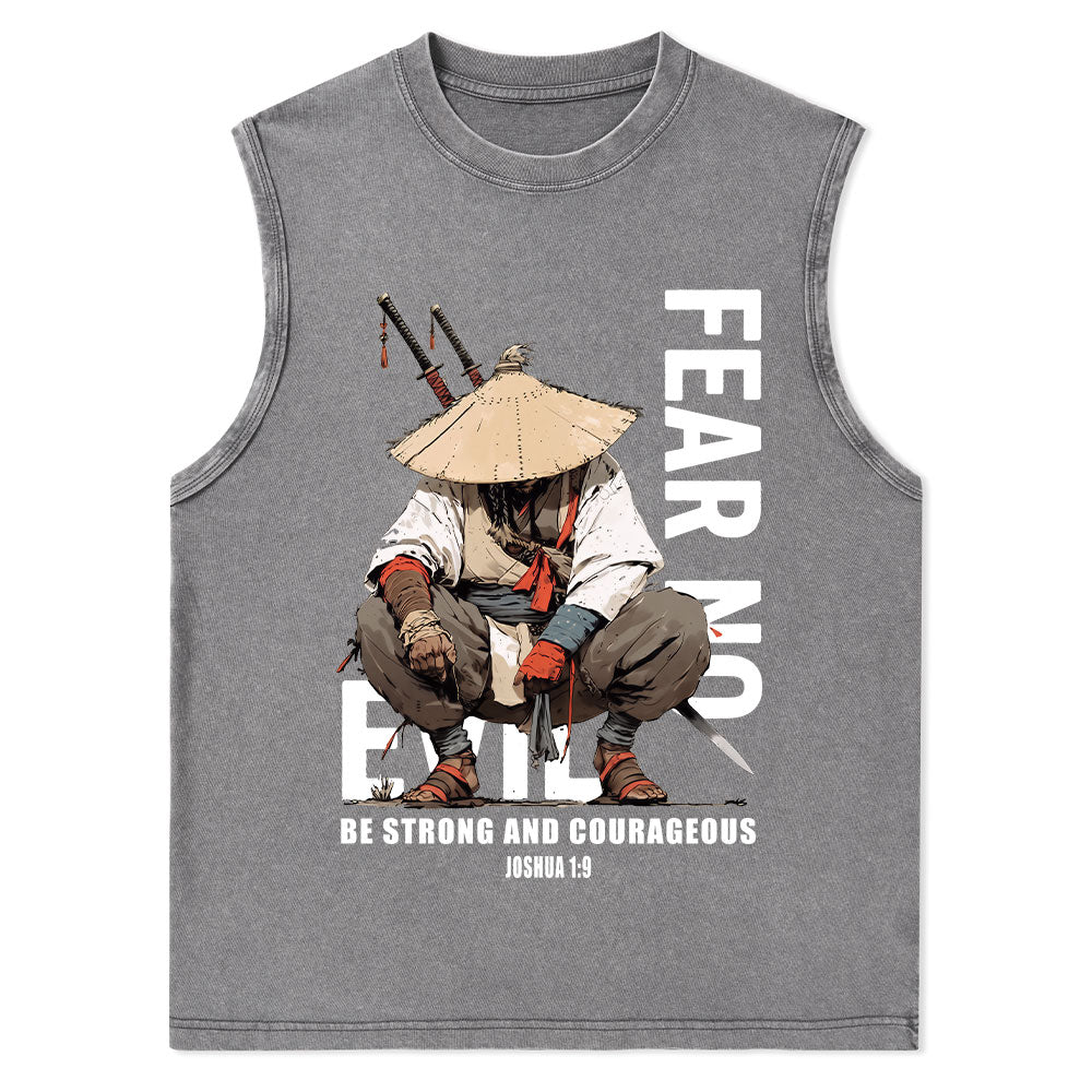 Fear No Evil Christian Washed Tank Top