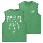 Fear No Evil Christian Washed Tank Top