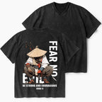 Fear No Evil Christian Washed V-Neck T-Shirt