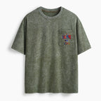 Fear No Evil Washed Unisex Pocket T-Shirt