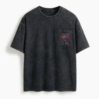 Fear No Evil Washed Unisex Pocket T-Shirt