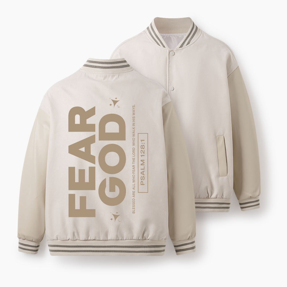 Fear God Christian Color Block Baseball Jacket