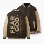 Fear God Christian Color Block Baseball Jacket
