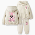 Feral But Love Jesus Christian Kid Fleece Hoodie Set