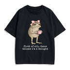 First Of All Jesus Thinks I'm A Delight Christian Heavy Cotton T-Shirt