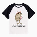First Of All Jesus Thinks I'm A Delight Christian Raglan Sleeve T-Shirt