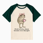 First Of All Jesus Thinks I'm A Delight Christian Raglan Sleeve T-Shirt