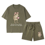 First Of All Jesus Thinks I'm A Delight Christian Washed T-Shirt & Shorts
