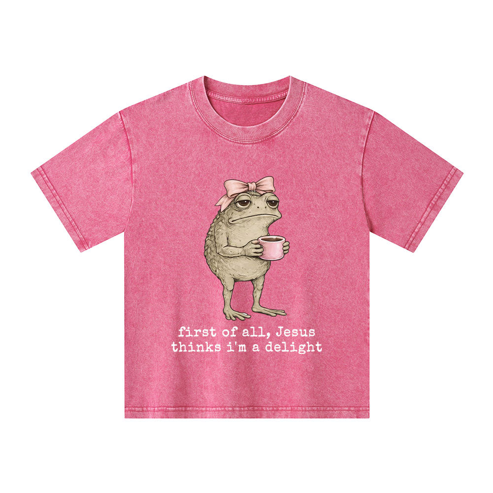 First Of All Jesus Thinks I'm A Delight Christian Washed T-Shirt