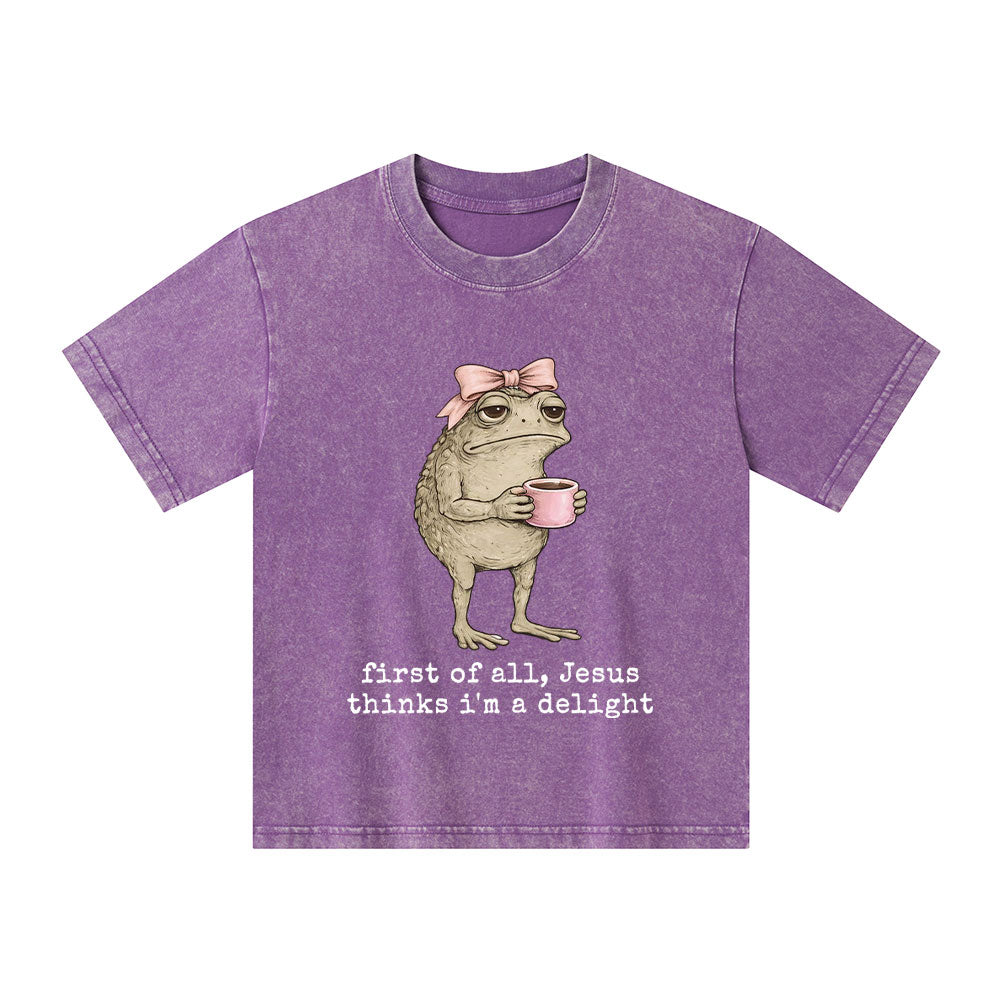 First Of All Jesus Thinks I'm A Delight Christian Washed T-Shirt