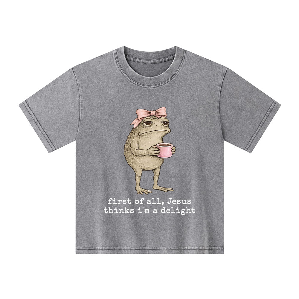 First Of All Jesus Thinks I'm A Delight Christian Washed T-Shirt