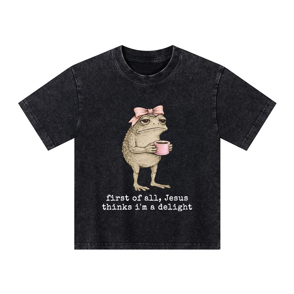 First Of All Jesus Thinks I'm A Delight Christian Washed T-Shirt