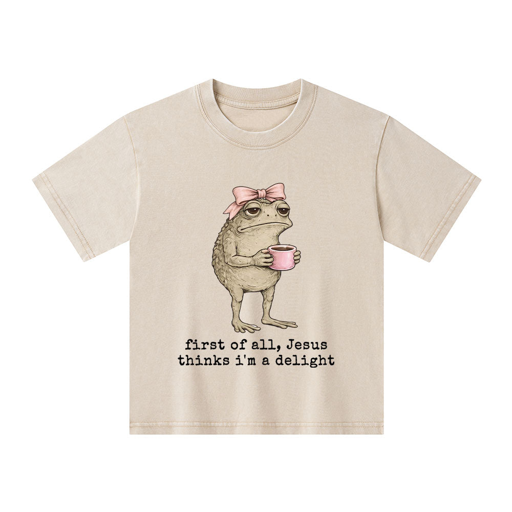 First Of All Jesus Thinks I'm A Delight Christian Washed T-Shirt