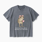 First Of All Jesus Thinks I'm A Delight Christian Washed V-Neck T-Shirt