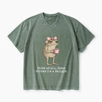 First Of All Jesus Thinks I'm A Delight Christian Washed V-Neck T-Shirt