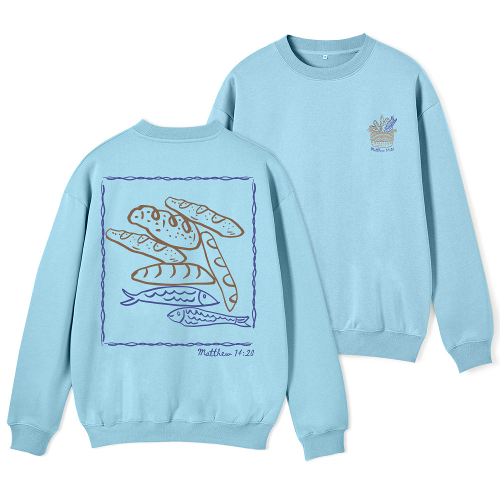 Fish & Loaves Christian Fleece Sweatshirt