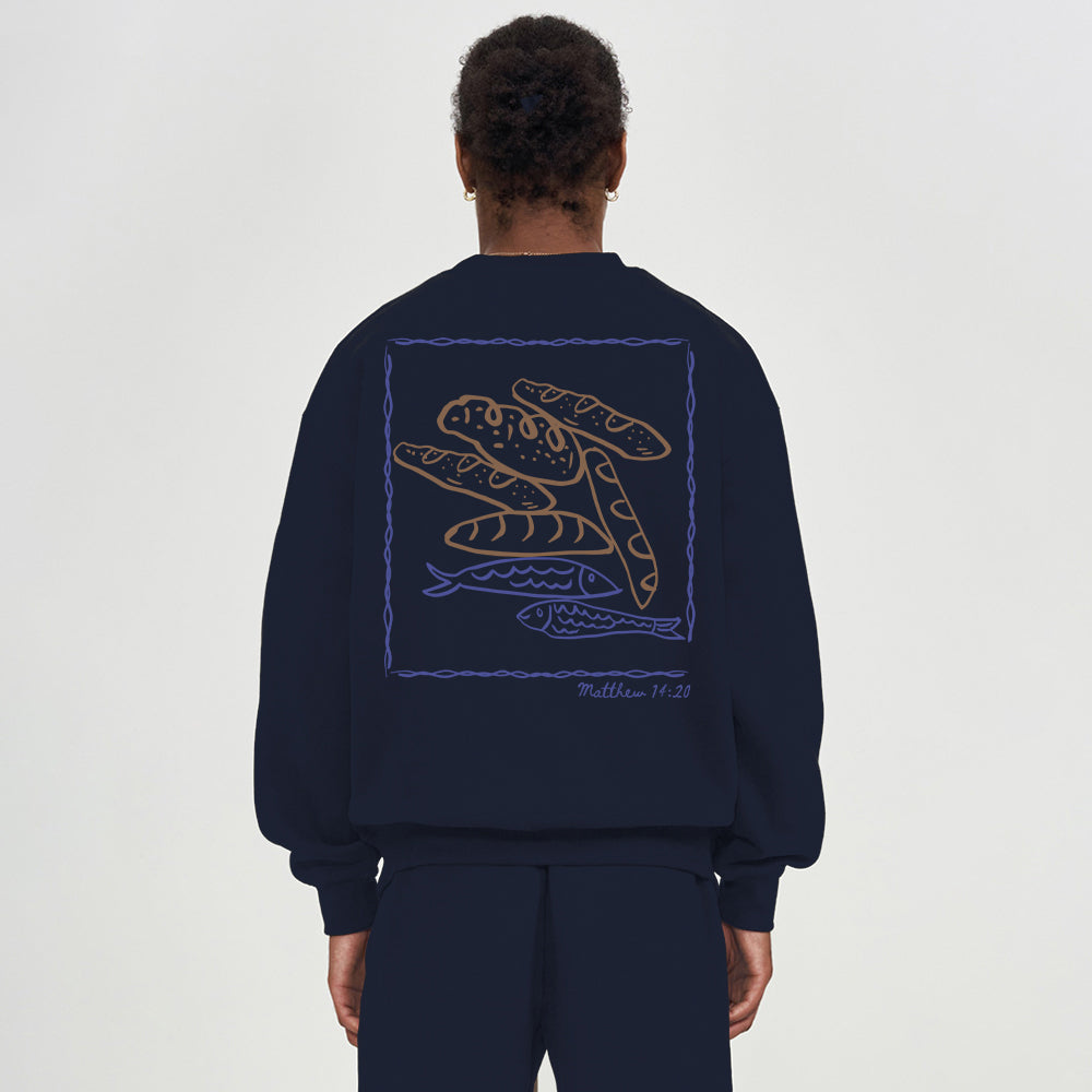Fish & Loaves Christian Fleece Sweatshirt