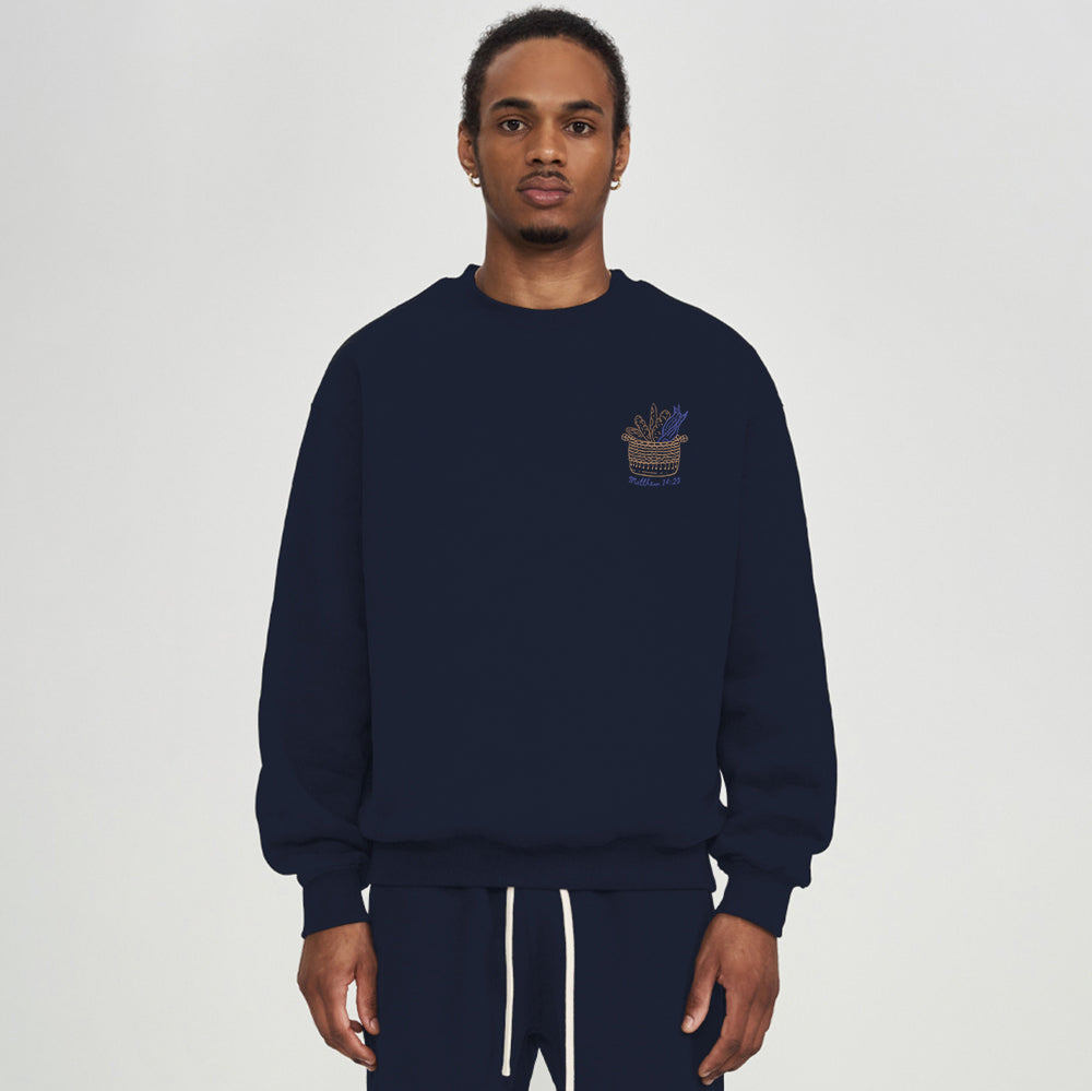 Fish & Loaves Christian Fleece Sweatshirt