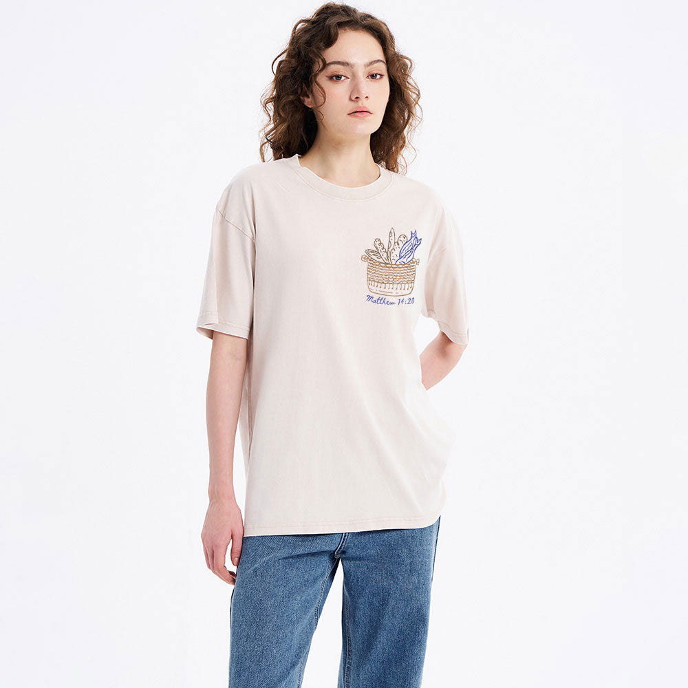 Fish & Loaves Christian Washed T-Shirt