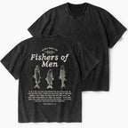Fishers Of Man Christian Washed V-Neck T-Shirt