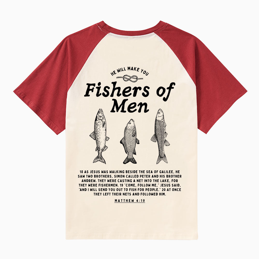 Fishers Of Men Christian Raglan Sleeve T-Shirt