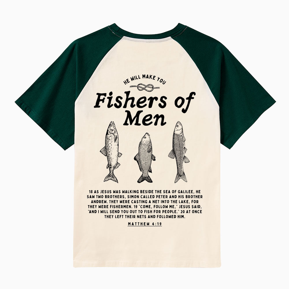 Fishers Of Men Christian Raglan Sleeve T-Shirt