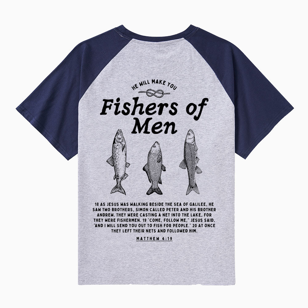 Fishers Of Men Christian Raglan Sleeve T-Shirt