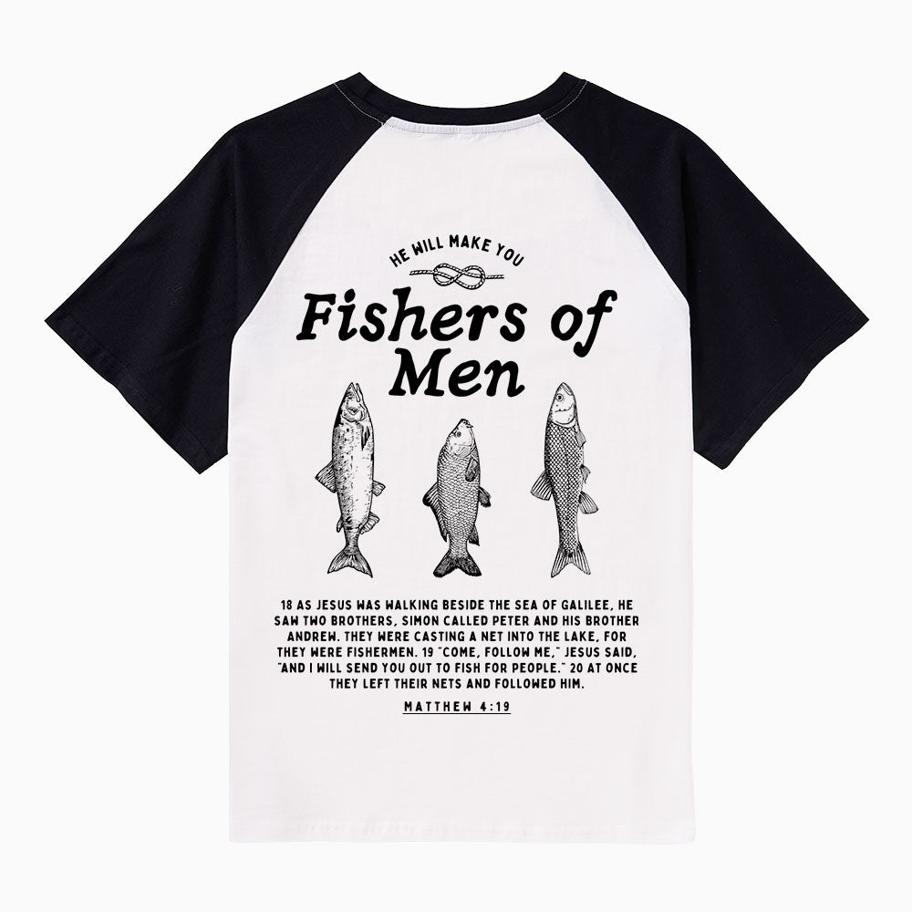 Fishers Of Men Christian Raglan Sleeve T-Shirt