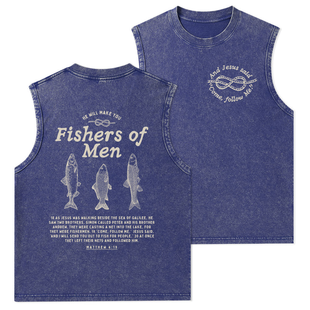 Fishers Of Men Christian Washed Tank Top